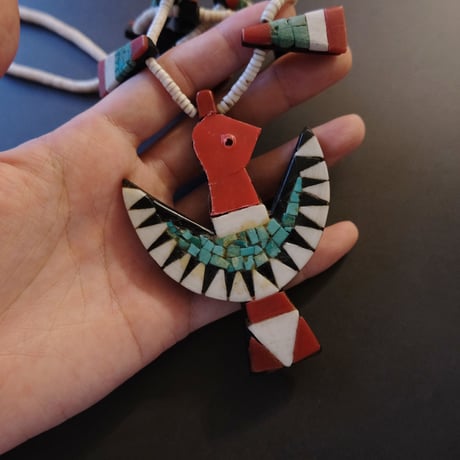 Santo Domingo/ "battery bird" necklace