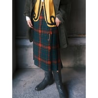 made in Scotland / wool check skirt