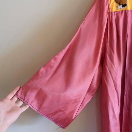 eski. remake / acetate gown with rabbit patch