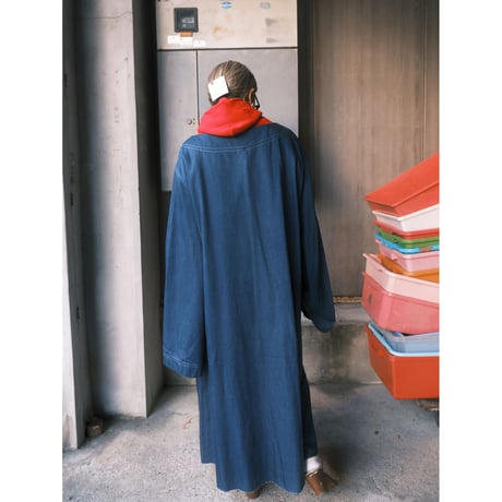 super long  sleeve denim dress