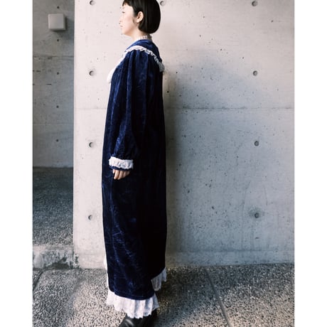 lace × velours dress