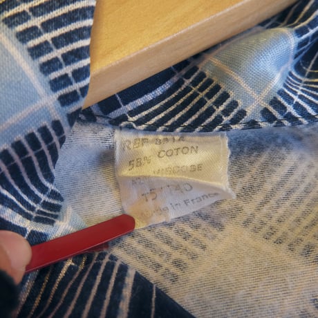 made in France / check pajama shirt