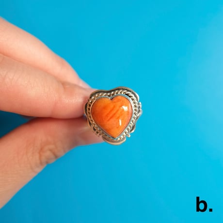 navajo / spiny oyster shell ♡ ring