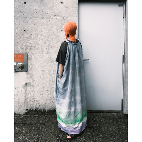 eski.  original dress / overdye × hand paint "gradation"