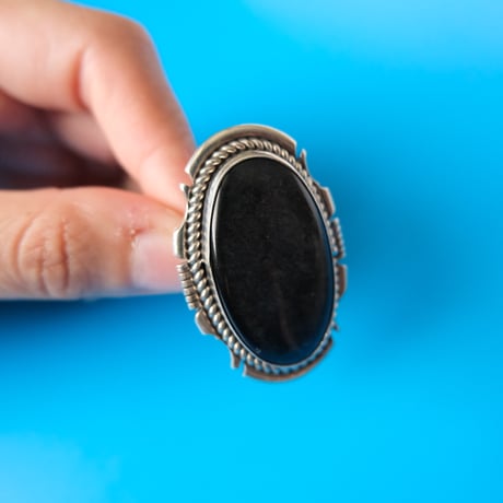 navajo / silver obsidian