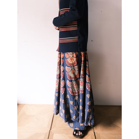 ethnic design wrap skirt