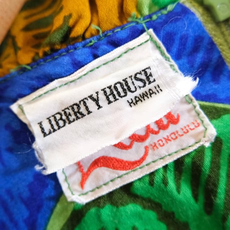 〜70s Hawaiian dress / "LIBERTY HOUSE" fabric