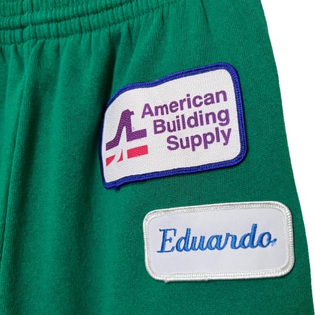 sweat pants with patch