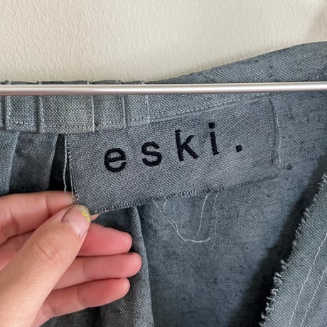 eski.  original dress / overdye × hand paint "border"