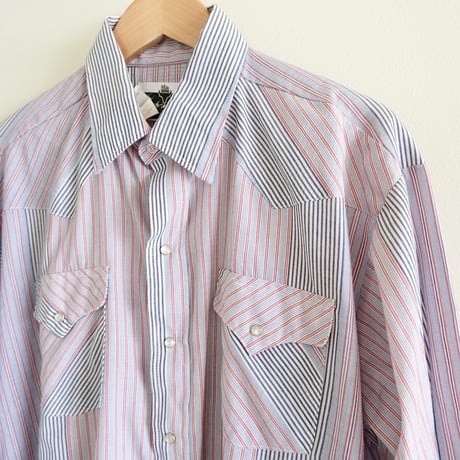 Ranch and town / stripe western shirt