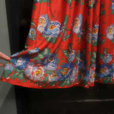〜70s bellsleeve flower dress