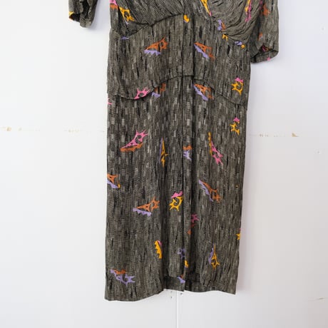 80s layered design dress