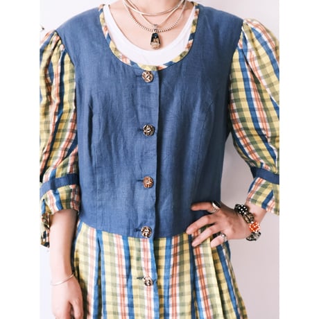 tyrol dress / yellow check