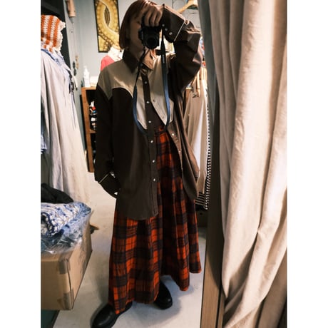 〜70s western shirt /brown