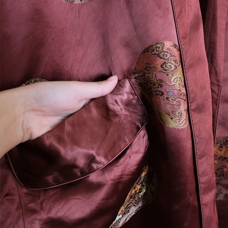 China  gown / wine red
