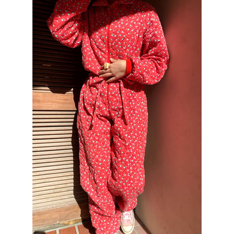 〜80s flower print jump suits
