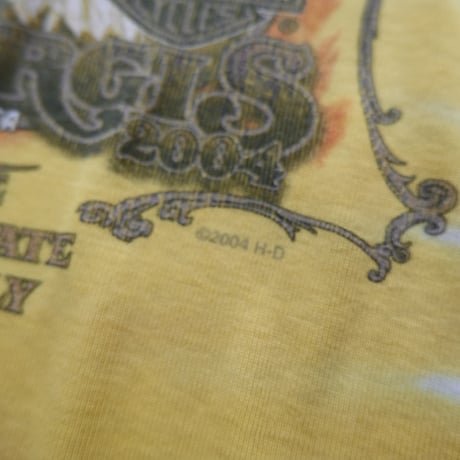 Harley-Davidson T-shirt / orange × yellow