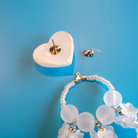 lili by SERI / "vintage rose heart" mini hoop