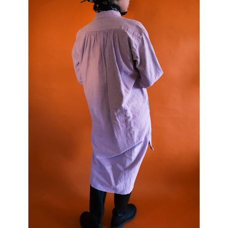eski. × 画楽　hand paint antique linen shirt