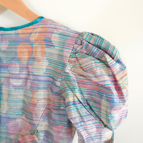 tulip motif lame dress