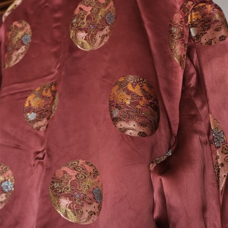 China  gown / wine red