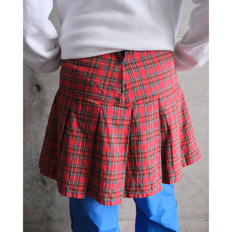 check mini skirt