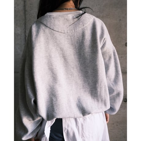 “SNOOPY” embroidery gray sweat