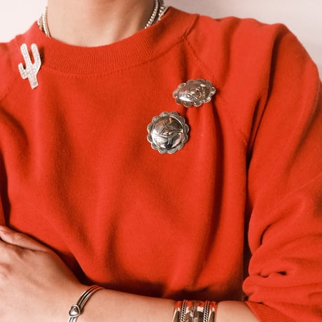 navajo / concho brooch