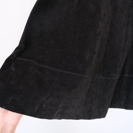 Pamela McCoy / leather flare skirt