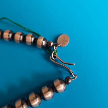 navajo perl / oxidized silver / 6mm46cm