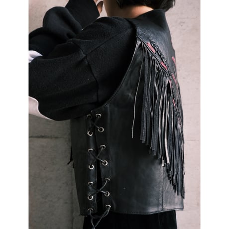 leather vest with fringe