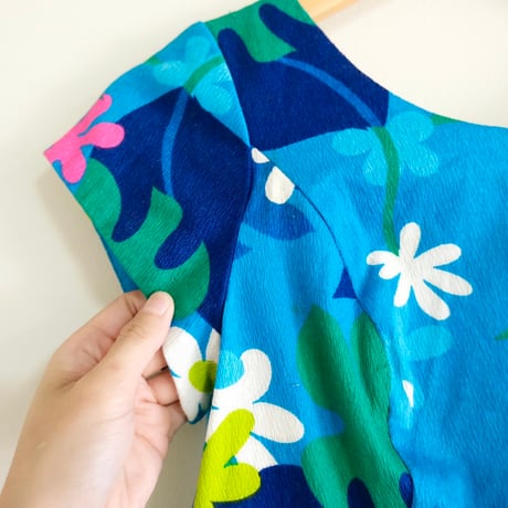 70s colorful flower dress