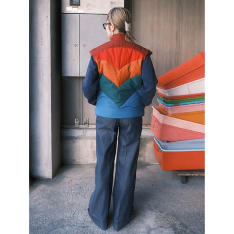 〜70s made in HongKong / rainbow down vest