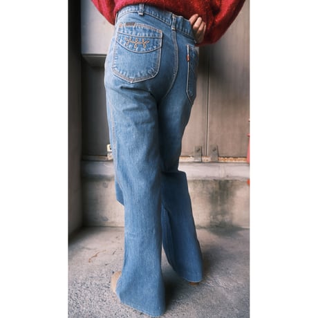 70s orange tab Levi's flare denim