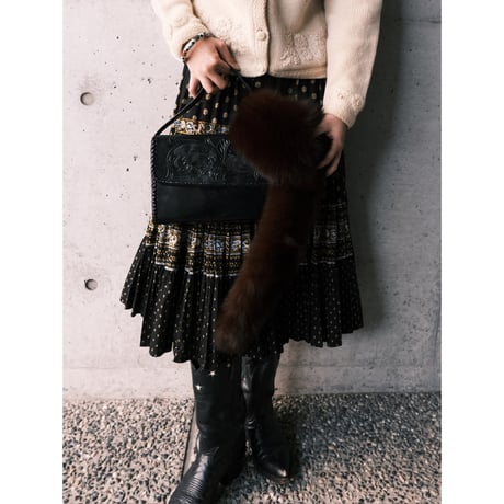 carving leather hand bag