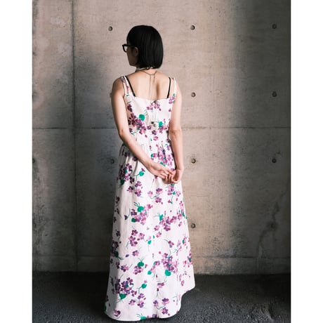 〜70s vintage / floral cami dress