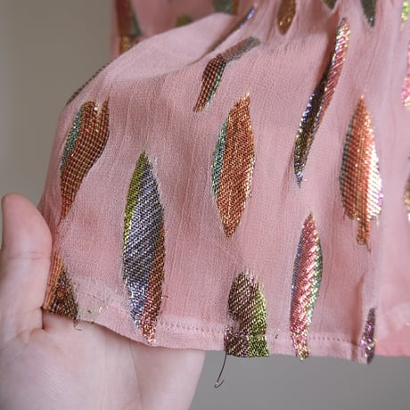 leaf motif wrap dress