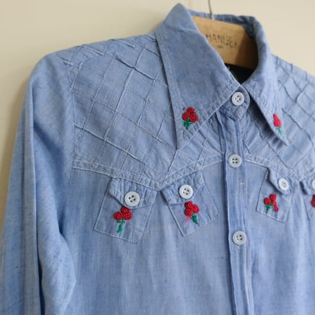 70s rose chambray shirt