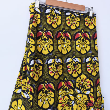 African batik wrap skirt