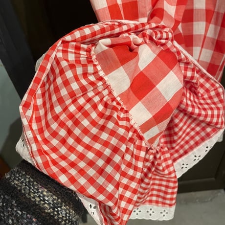 〜70s gingham check skirt