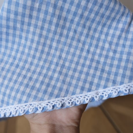 70s gingham check N/S dress