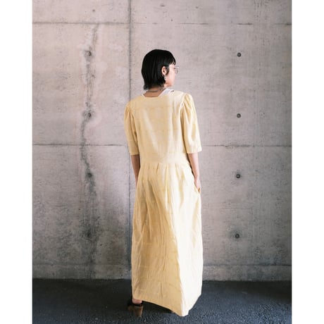 Tyrol dress "yellow × check"