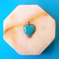 navajo / "♡" turquoise pendant top