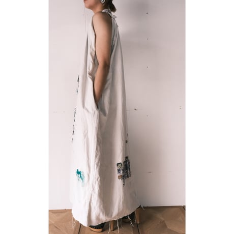 eski. × 画楽 / original linen dress
