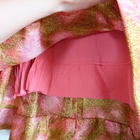 〜70s vintage gold flare skirt