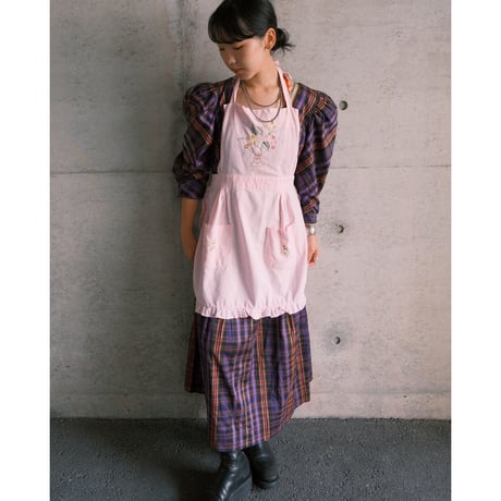 tyrol dress "check × purple"