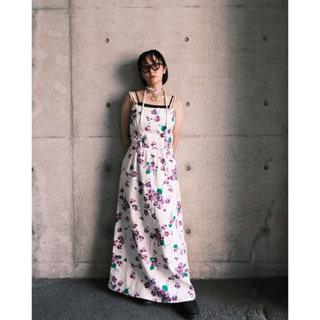 〜70s vintage / floral cami dress