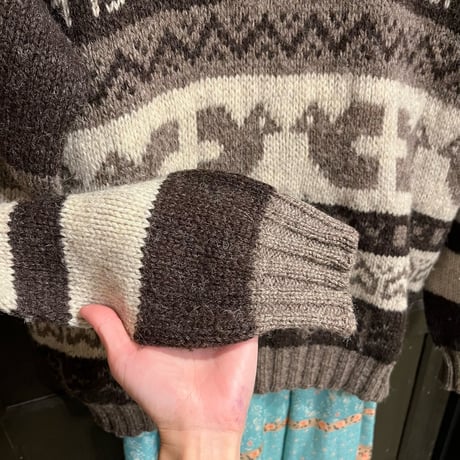 BENETTON"blue family" made in italy / collared knit