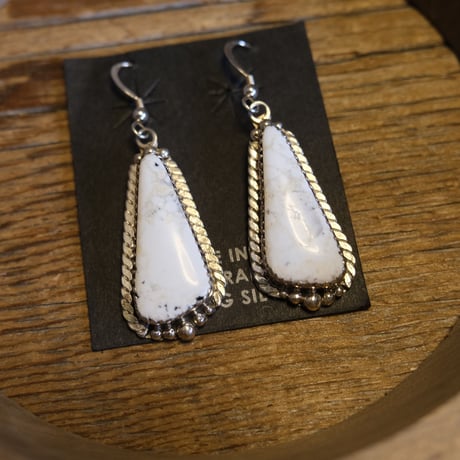 Indian jewelry/white buffalo pierce