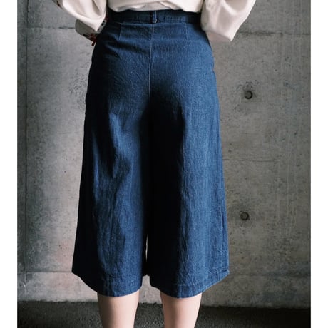 70s gaucho denim pants